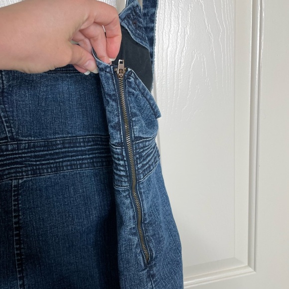 REWIND 90’s overalls style sleeveless denim dress | 11 - Picture 4 of 10